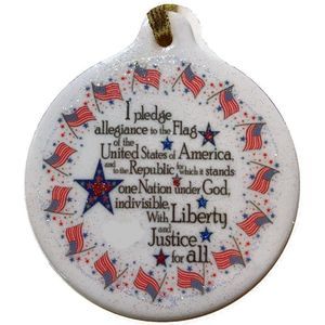 Pledge Allegiance Ornament USA Patriotic America